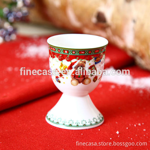Santa Claus New Bone China Christmas Egg Holder